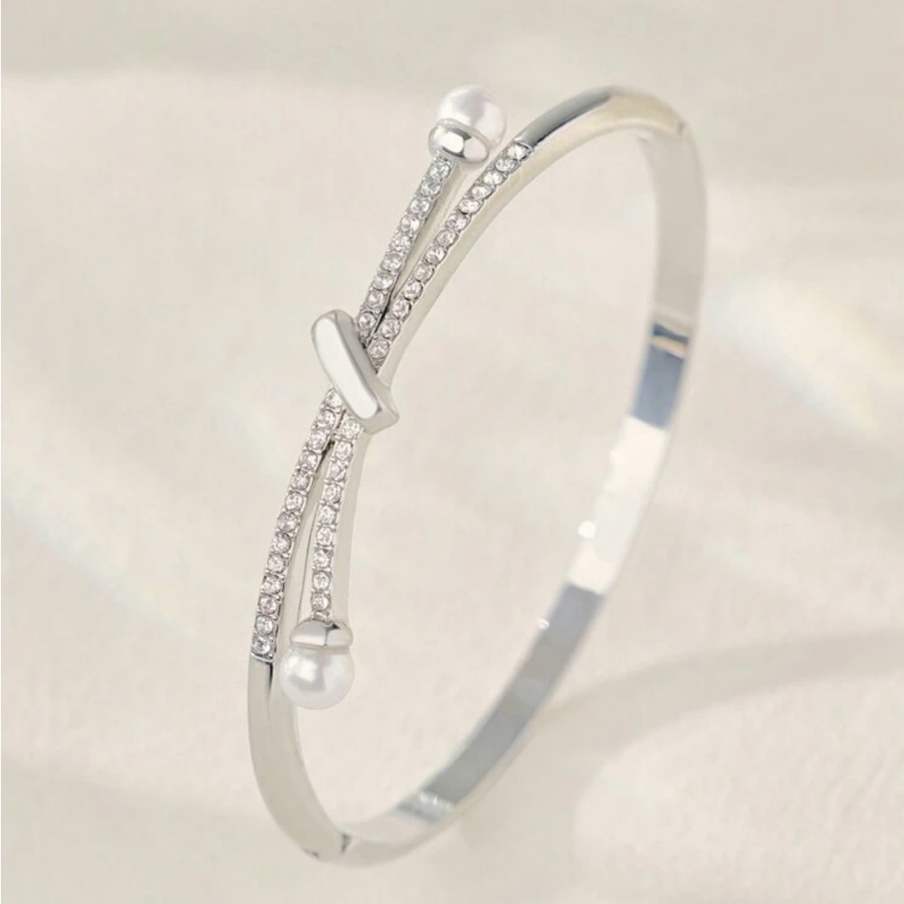 Not Rated Silver Bracelet with Pearls
